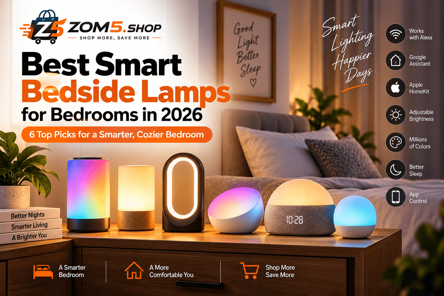 Best smart bedside lamps for bedrooms in 2026