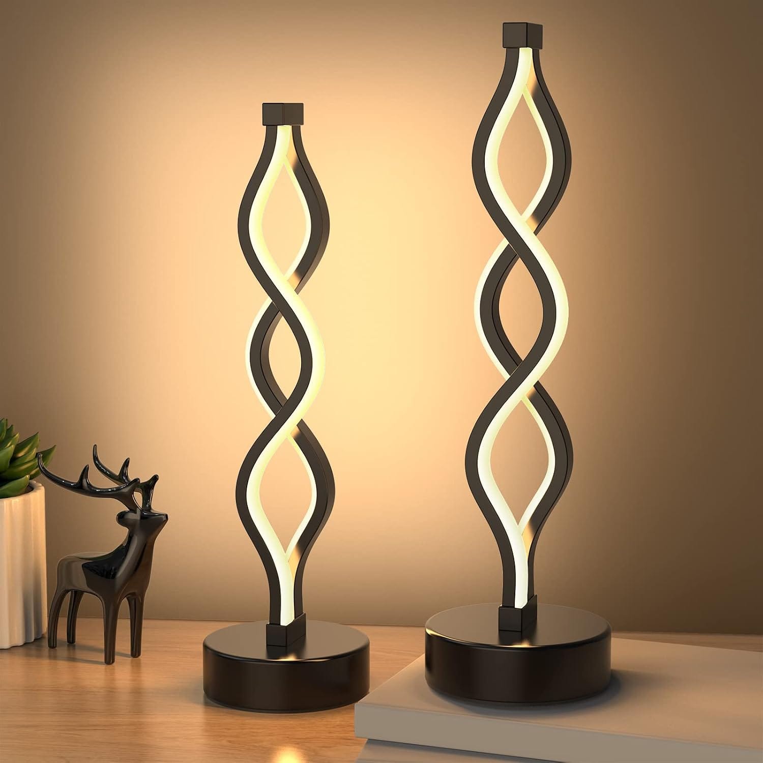 Innqoo industrial table lamps set of 2 for modern bedrooms