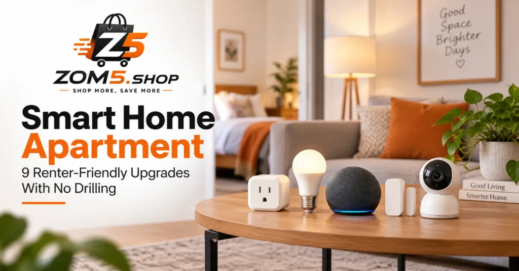 Smart home apartment renter-friendly upgrades with no drilling