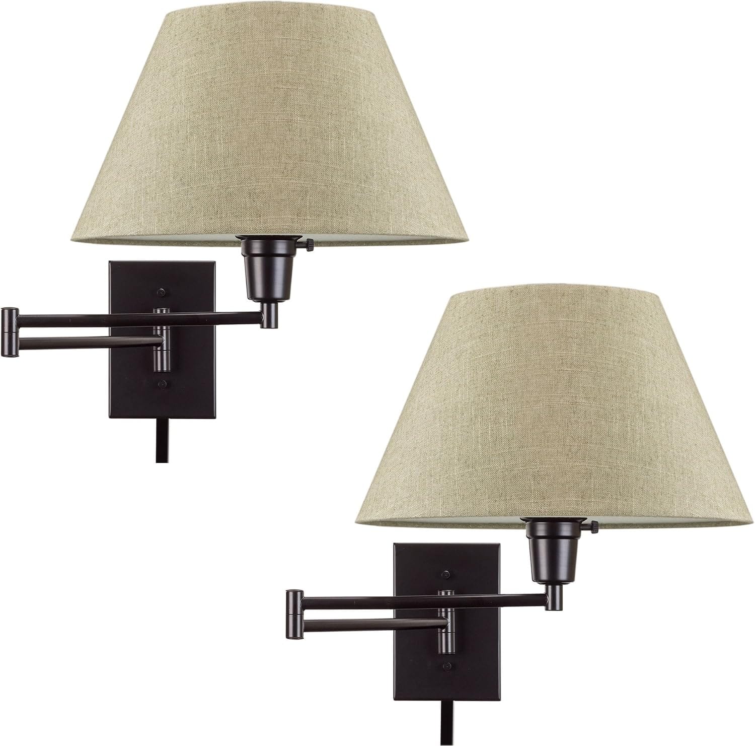 Weaboopre rattan plug in wall sconces set of 2 for bedroom